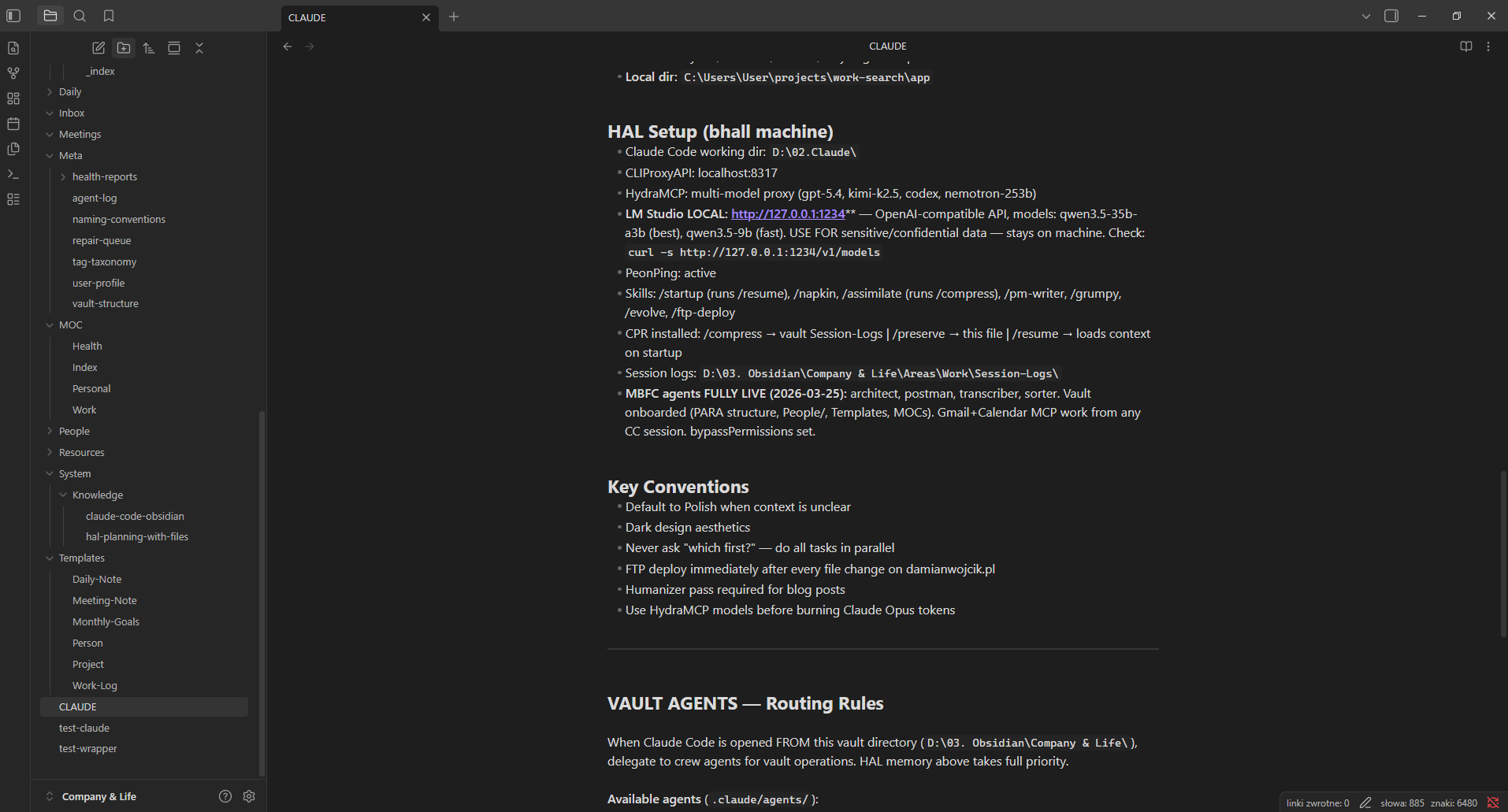 CLAUDE.md — HAL's operating manual for each project